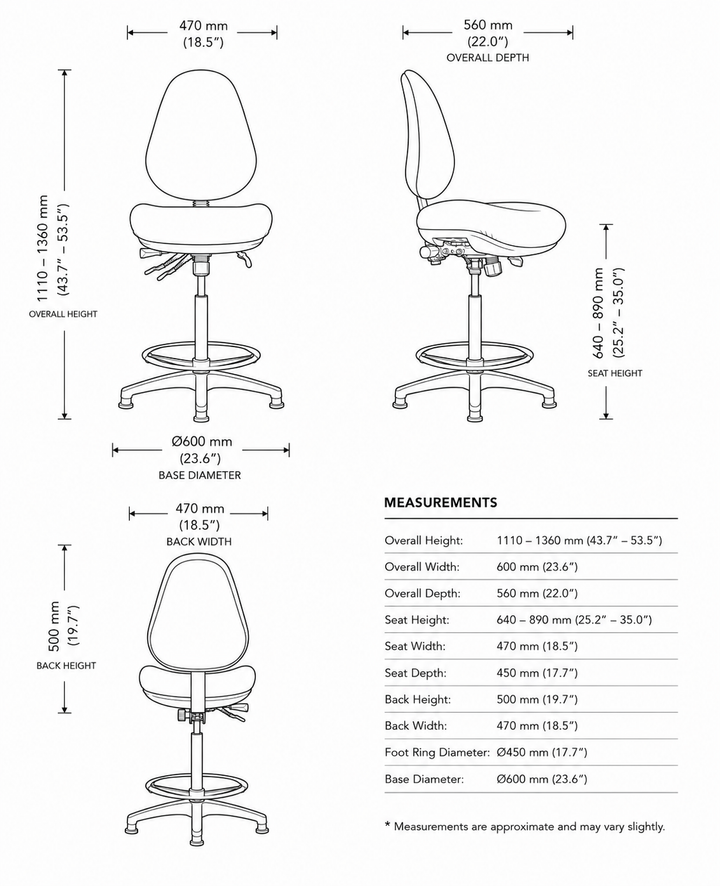 Ultra Ergonomic Drafting Office Chair