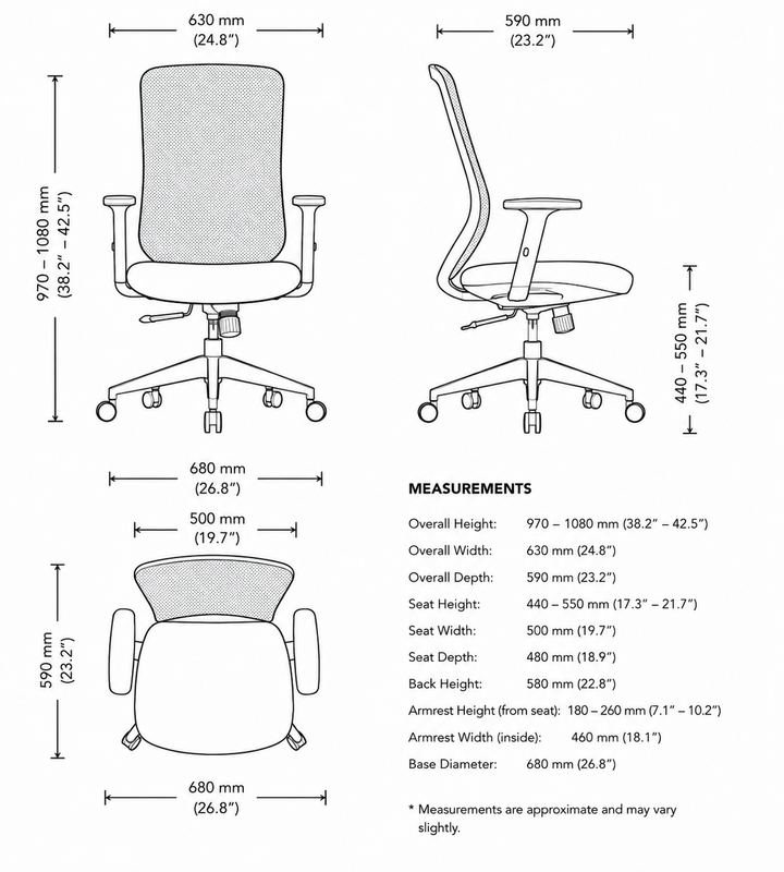 Yale Ergonomic Mesh Office Chair