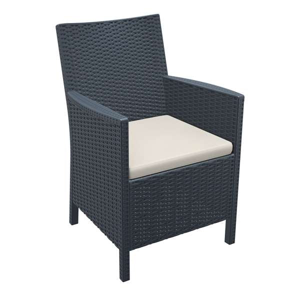 Siesta California Arm Chair - Anthracite with Beige Cushion