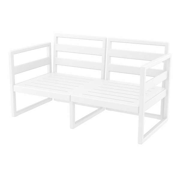 Siesta Mykonos Lounge Set - White - No cushions