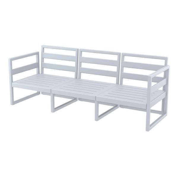 Siesta Mykonos Lounge Set XL - Silver Grey - No cushions