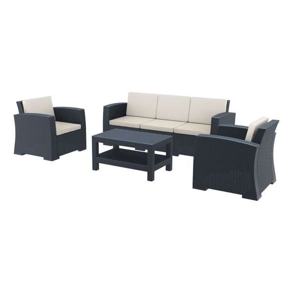 Siesta Monaco Lounge Set XL - Anthracite with cushions